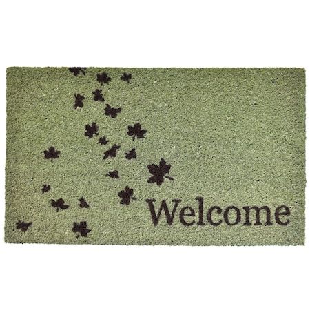 Configuracion 17 x 29 in. Fall Welcome Rectangular Doormat Green & Brown CO3367121
